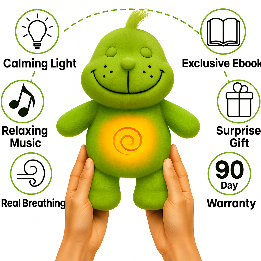 💚 Grinchy Breathing Plush – Calming Sleep Buddy